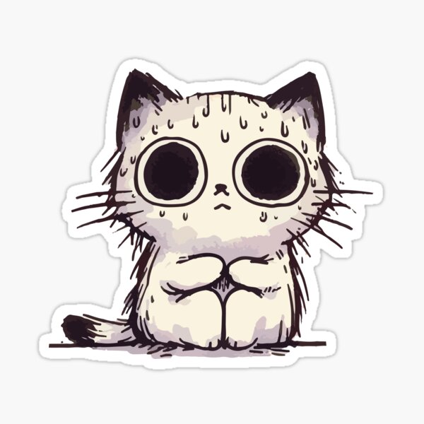 Item preview,  Chaotic cute cat  designed and sold by DEVINE-PIXELZ.