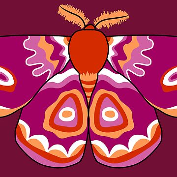 Artwork thumbnail, Lesbian Pride Moth by Fave101