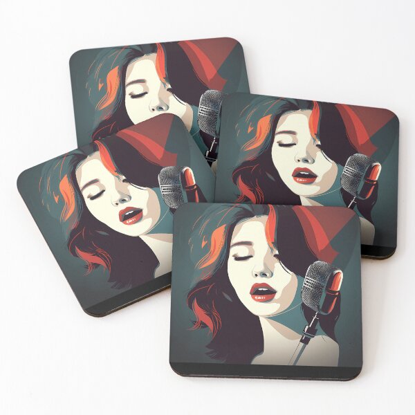 Item preview, Cool Vector Abstract Asian Girl Singer designed and sold by TamaraSaul21.