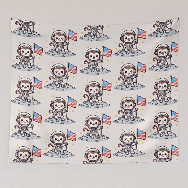 Item preview, The Moon Landing Monkey designed and sold by LemuellTrends.