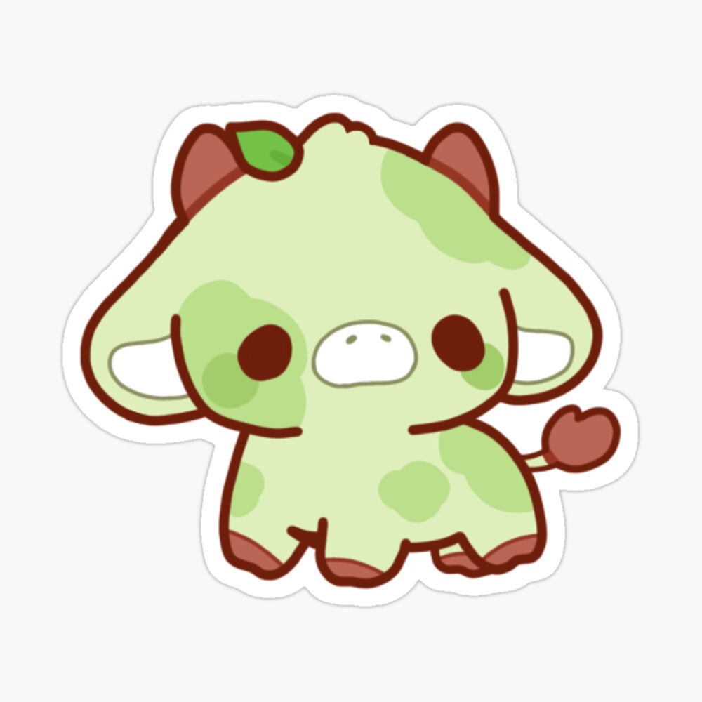 Kawaii Lime Cow Poster