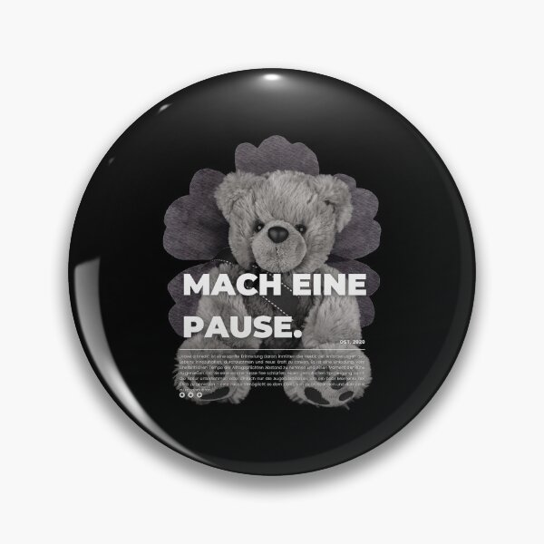 Artikelvorschau, MACH EINE PAUSE. | Teddybär Illustration | Schwarzer Hintergrund entworfen und verkauft von RM-Journey.