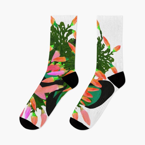 Item preview, Beautiful Christmas Cactus - Beautiful Orange Cactus Photography and Hand-Drawn designed and sold by Victoria Rose.