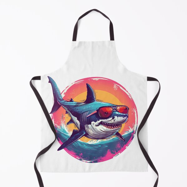 Item preview, Shark in Sunglasses Aloha Retro Hawaii Beach Jawsome  designed and sold by ArtFromBeyond.