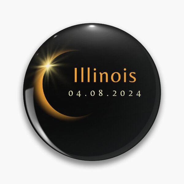 Item preview, 2024 Total Solar Eclipse State Illinois April 8, 2024 designed and sold by StarByAsem.