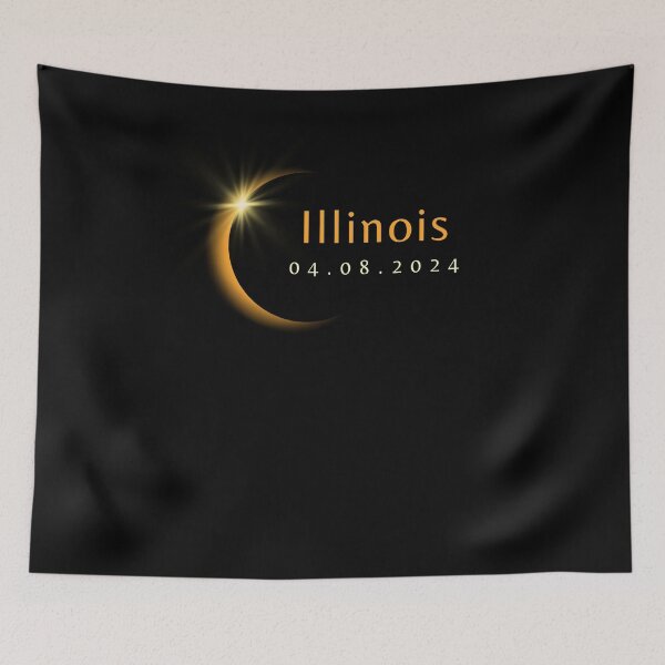 Item preview, 2024 Total Solar Eclipse State Illinois April 8, 2024 designed and sold by StarByAsem.