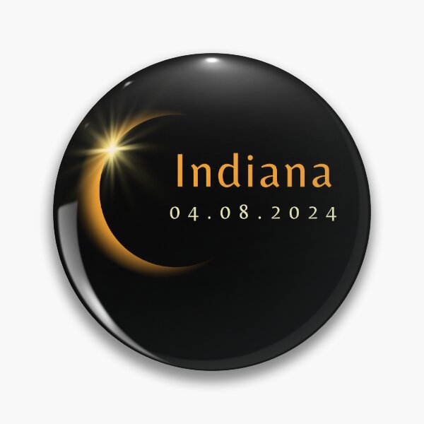 Item preview, 2024 Total Solar Eclipse State Indiana April 8, 2024 designed and sold by StarByAsem.