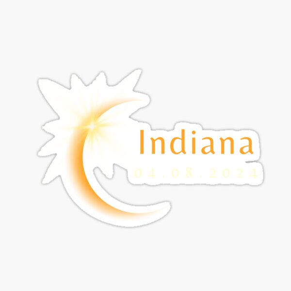 Item preview, 2024 Total Solar Eclipse State Indiana April 8, 2024 designed and sold by StarByAsem.