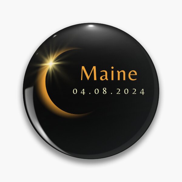 Item preview, 2024 Total Solar Eclipse State Maine April 8, 2024 designed and sold by StarByAsem.