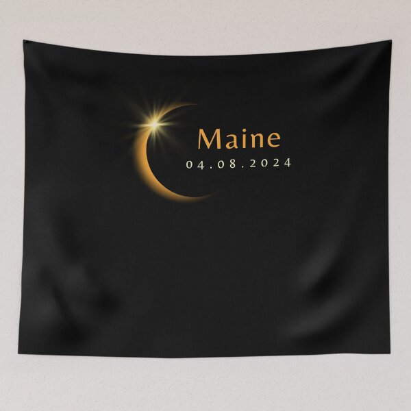 Item preview, 2024 Total Solar Eclipse State Maine April 8, 2024 designed and sold by StarByAsem.