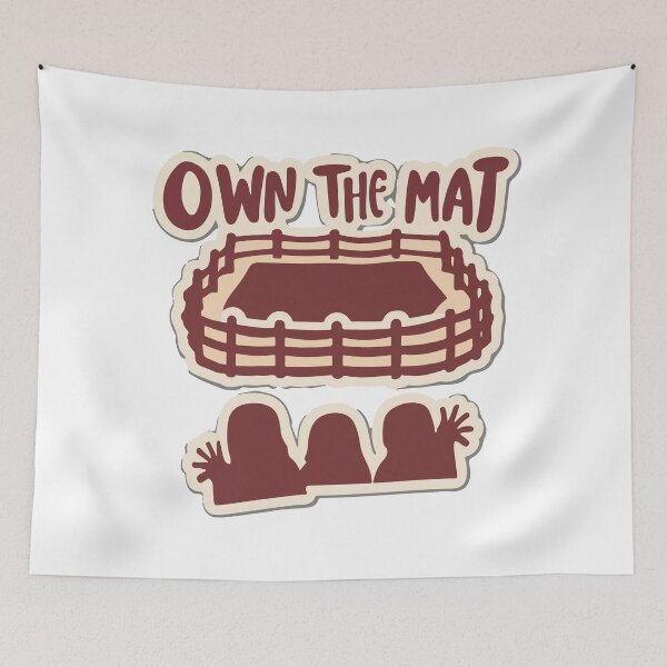 Item preview, Own the Mat - Wrestling Ring Motivational Illustration designed and sold by NiftyWrx.
