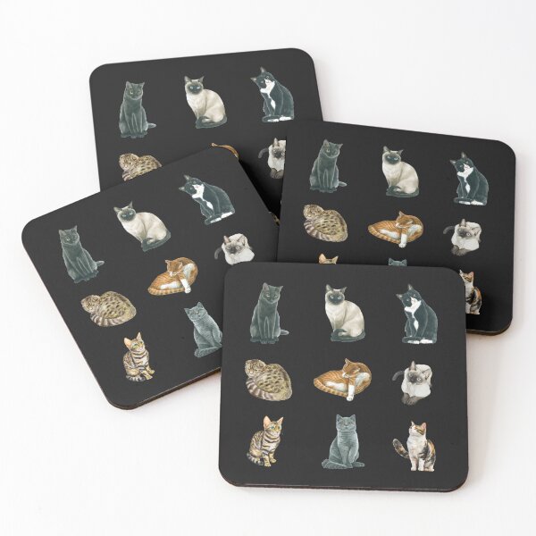 Item preview, Cute Cats Set - Short Hair - Cat Lovers Gift designed and sold by patternjp.
