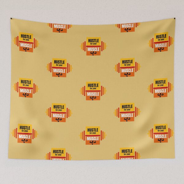 Item preview, Hustle for your Muscle | Yellow Background designed and sold by RM-Journey.