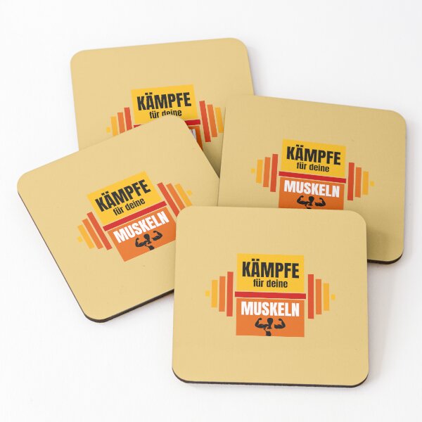 Item preview, Kämpfe für deine Muskeln | Yellow Background designed and sold by RM-Journey.