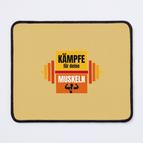 Item preview, Kämpfe für deine Muskeln | Yellow Background designed and sold by RM-Journey.