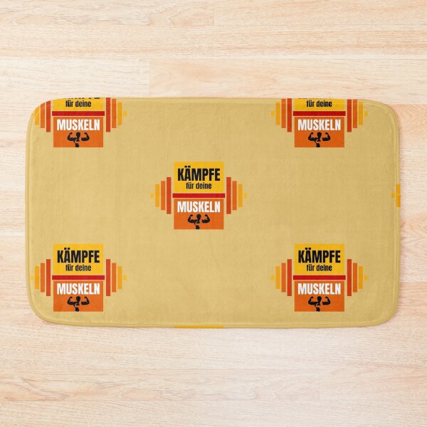Item preview, Kämpfe für deine Muskeln | Yellow Background designed and sold by RM-Journey.