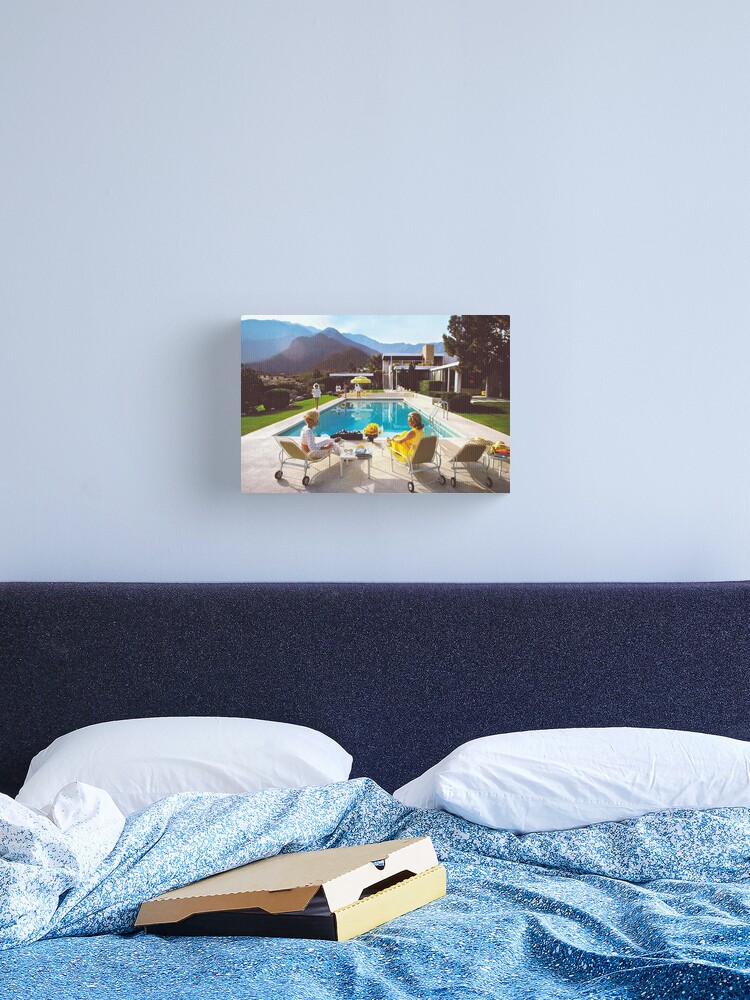 Thumbnail 2 of 3, Canvas Print, poolside glamour designed and sold by langstonc.