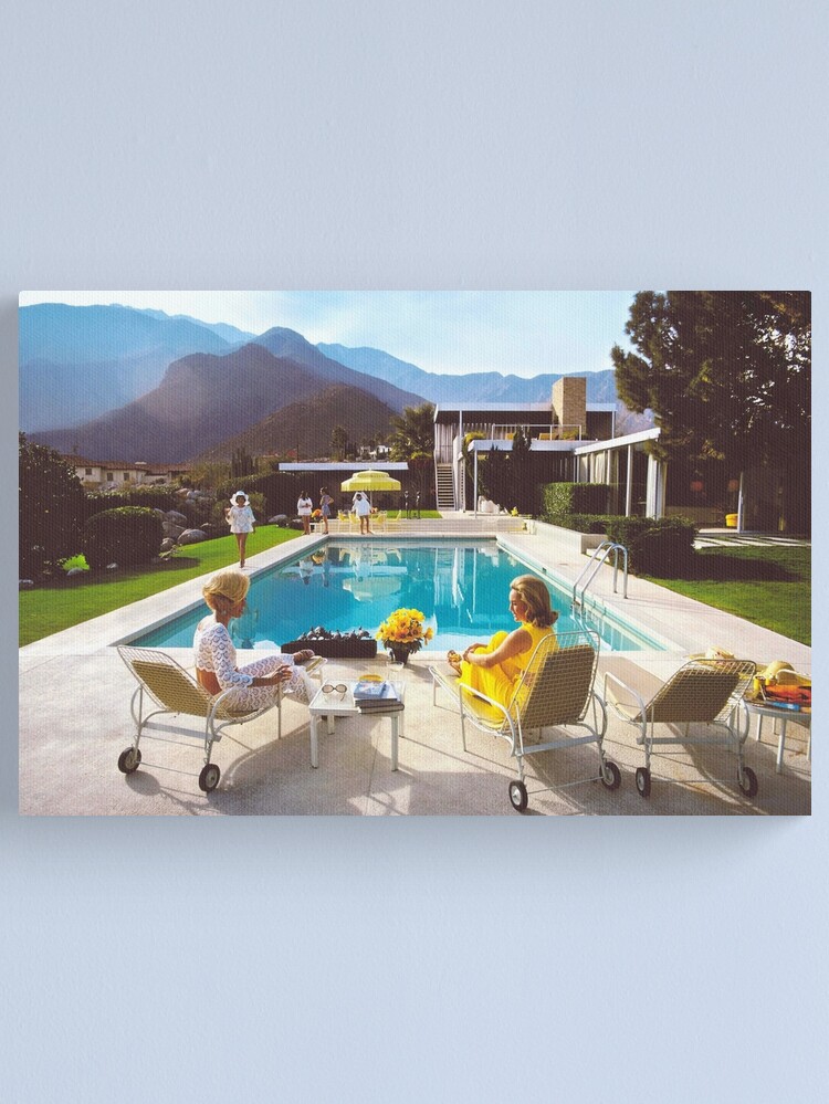 Thumbnail 1 of 3, Canvas Print, poolside glamour designed and sold by langstonc.