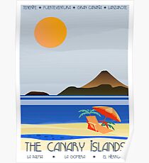 Canary Islands Art Deco Poster