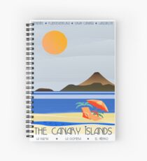 Canary Islands Art Deco Spiral Notebook