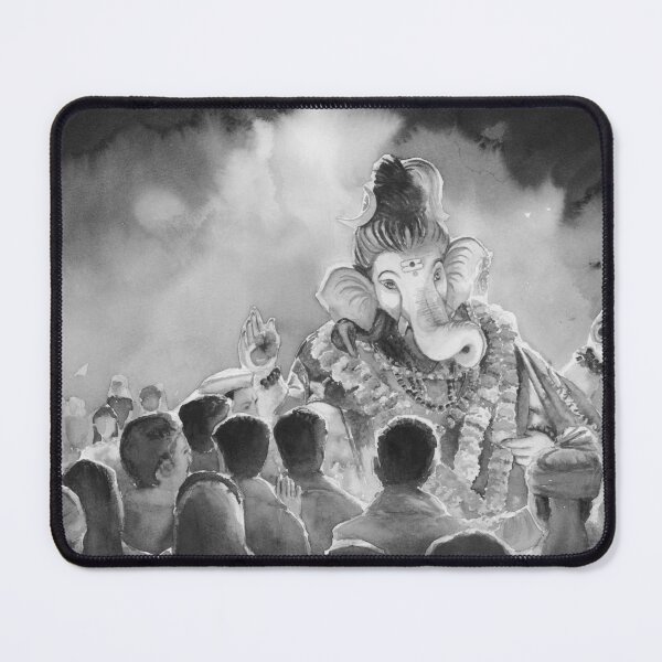 Item preview, Ganpati Bappa - Black and White designed and sold by Anjuna Sainath.