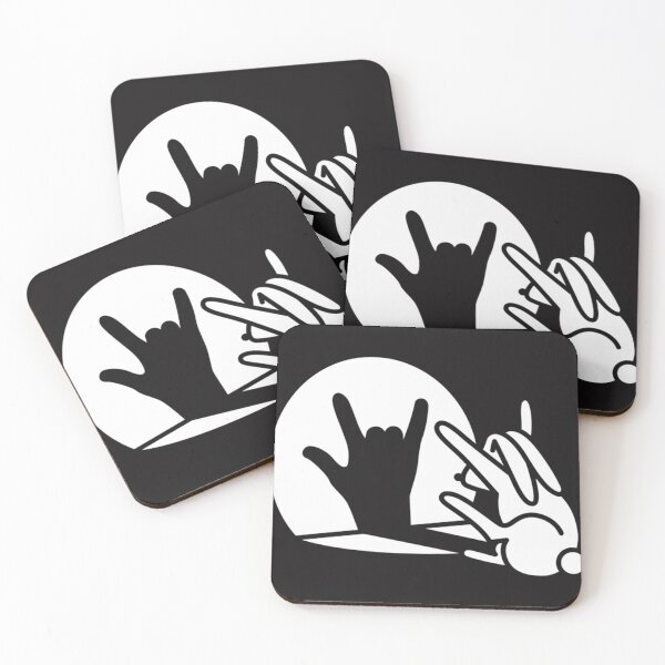 Item preview,  Funny Rabbit Shadow Hand Cartoon Rock Music Metal designed and sold by GerardCama.