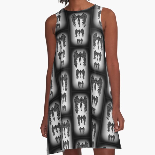 Angel Emanation blagraywhite A-Line Dress