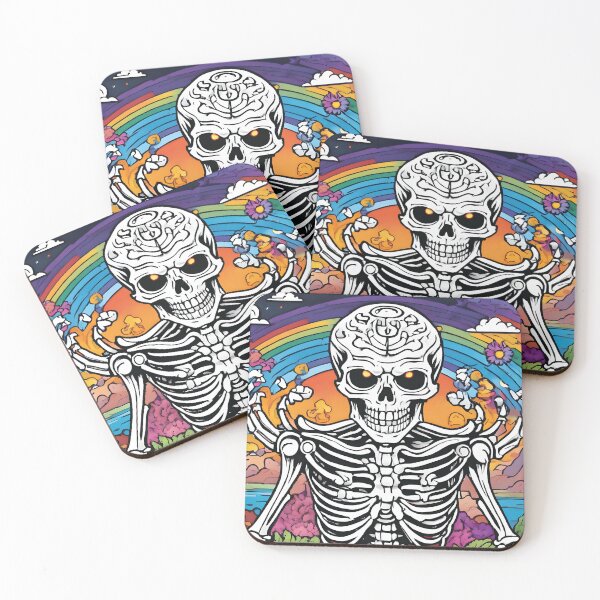 Item preview, Rainbow Mushroom Skeleton designed and sold by Ashley's Art Shoppe.