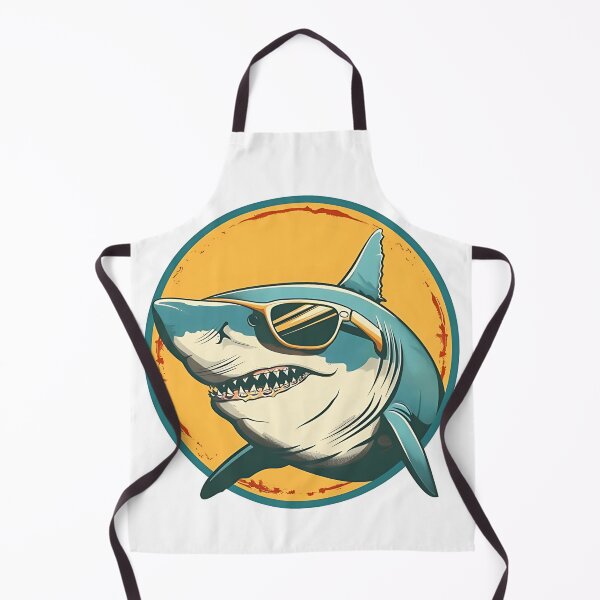 Item preview, Shark in Sunglasses Aloha Retro Hawaii Beach Jawsome  designed and sold by ArtFromBeyond.
