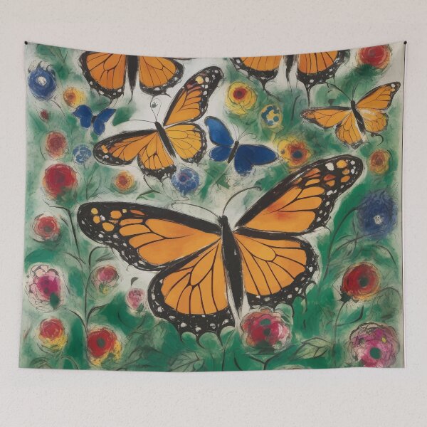 Item preview, Mariposas Monarca Pintura Inspirada en Marc Chagall designed and sold by retrographics.