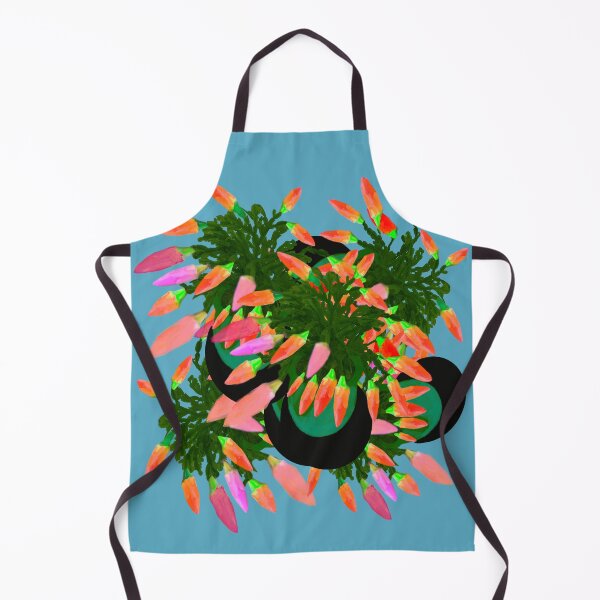 Item preview, Orange and Pink Christmas Cactus on Blue hex code 59abc3 designed and sold by Victoria Rose.