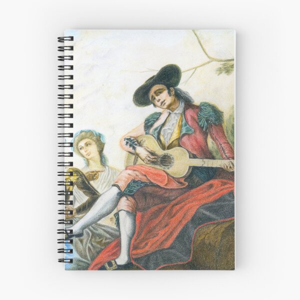 Artikelvorschau, Der Gitarrist – Farbstiftstudie zum Gemälde von Ramon Bayeu entworfen und verkauft von Anjuna Sainath.