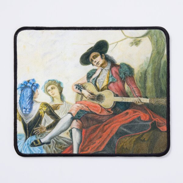 Item preview, The Guitar Player - Color Pencil Study of Ramon Bayeu's Painting designed and sold by Anjuna Sainath.