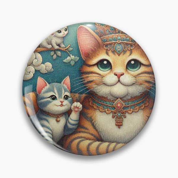 Artikelvorschau, Kaiserin-Mutterkatze und Prinz- und Prinzessin-Kätzchen entworfen und verkauft von Illuministique.