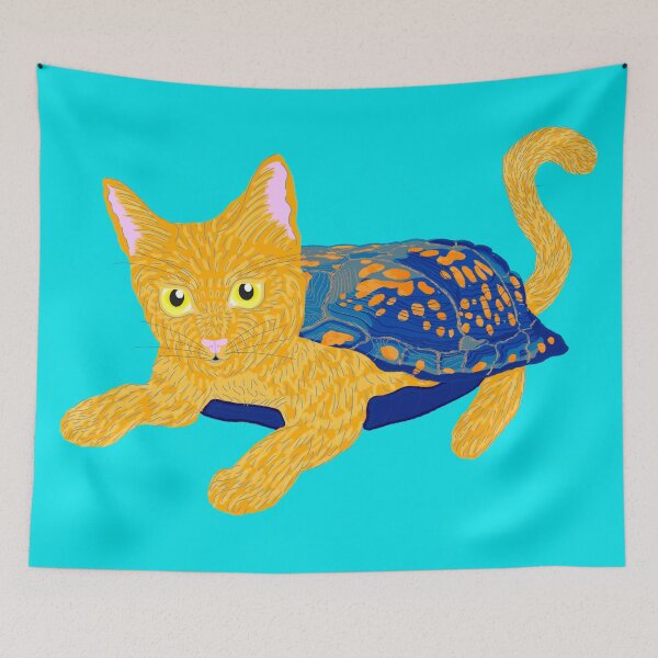 Item preview, Orange Box Turtle-Cat designed and sold by EarlyBirdEva.