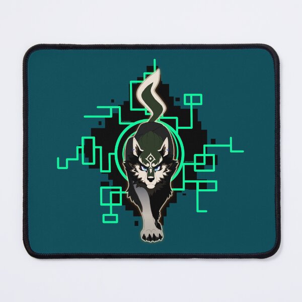 Item preview, green and black wolf designed and sold by mischefous.