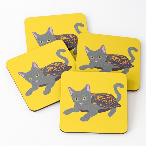 Item preview, Gray Box Turtle-Cat designed and sold by EarlyBirdEva.