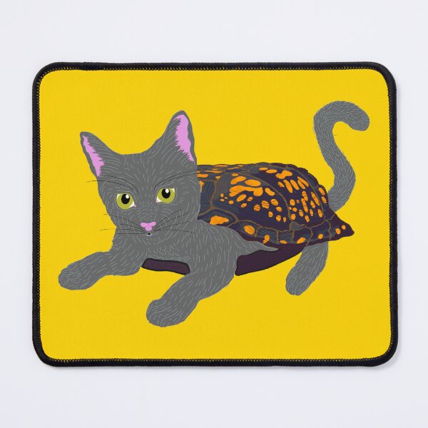 Item preview, Gray Box Turtle-Cat designed and sold by EarlyBirdEva.