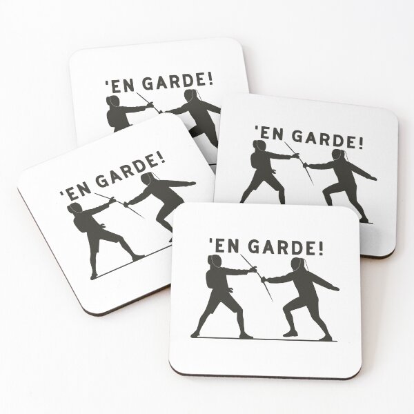 Item preview, Fencers Duel Silhouette - 'En Garde!' Quote designed and sold by NiftyWrx.