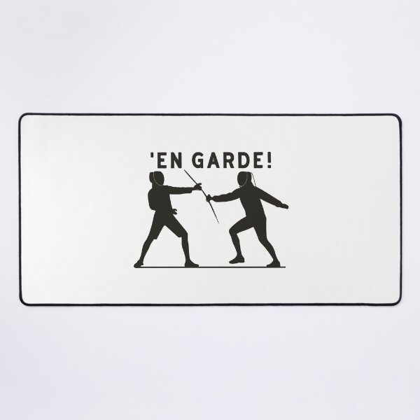 Item preview, Fencers Duel Silhouette - 'En Garde!' Quote designed and sold by NiftyWrx.