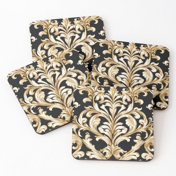 Item preview, Damask gold pattern tee design  designed and sold by NOON tee gallery.