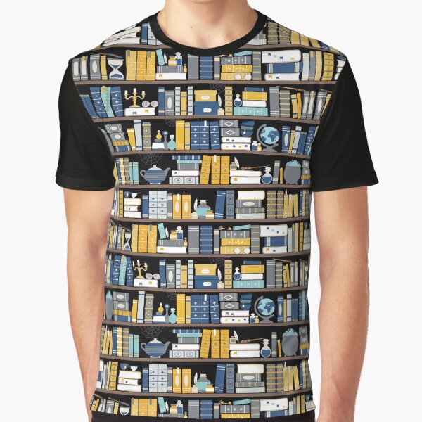 Item preview, Bookcase Pattern - Blue Yellow Library designed and sold by Kit Cronk.