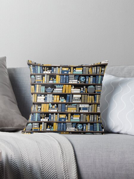 Item preview, Bookcase Pattern - Blue Yellow Library designed and sold by Kit Cronk.