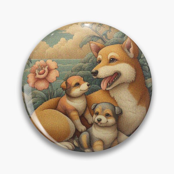 Artikelvorschau, Mama Dog und Welpen haben Spaß im Freien am Meer entworfen und verkauft von Illuministique.