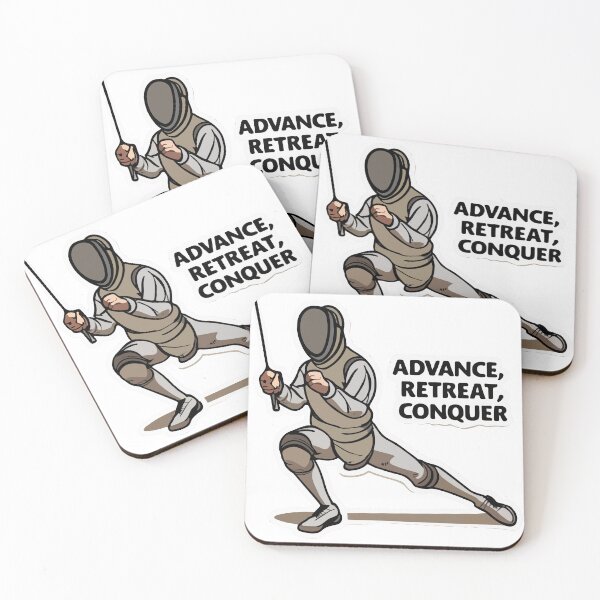 Item preview, Advance, Retreat, Conquer - Fencing Action designed and sold by NiftyWrx.