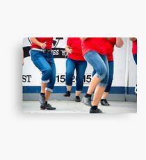 stomping legs Canvas Print