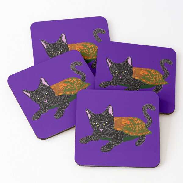 Item preview, Black Box Turtle-Cat designed and sold by EarlyBirdEva.