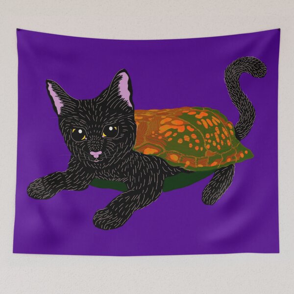 Item preview, Black Box Turtle-Cat designed and sold by EarlyBirdEva.