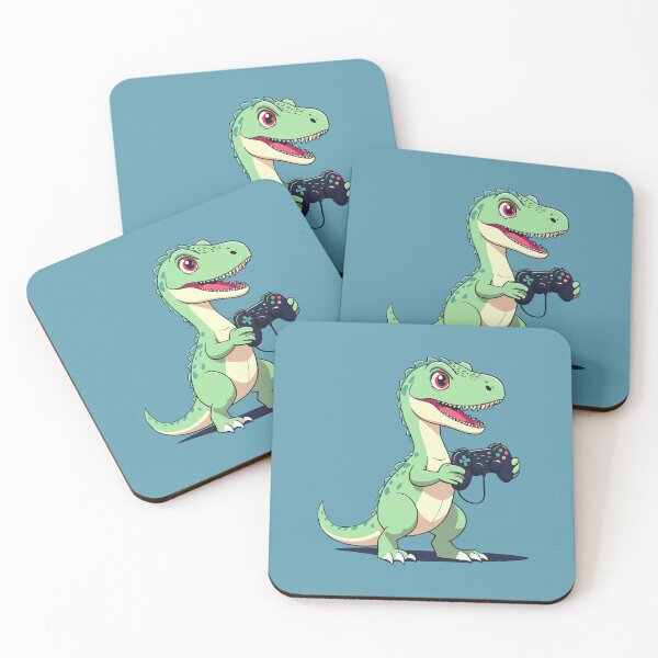 Item preview, Gamer dinosaur with controller designed and sold by Atlantico54.