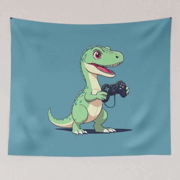 Artikelvorschau, Gamer-Dinosaurier mit Controller entworfen und verkauft von Atlantico54.